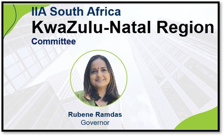 Rubene Ramdas appointed Governor of the KZN IIA(SA) Regional Committee